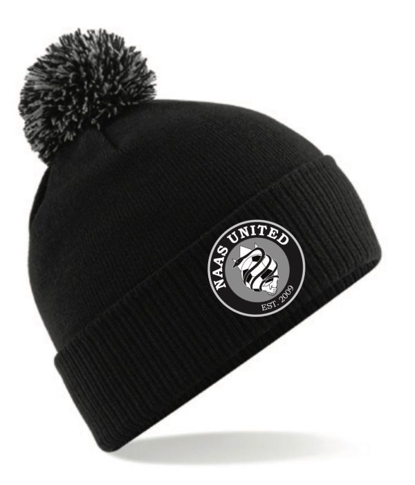 Naas United Bobble Hat Black